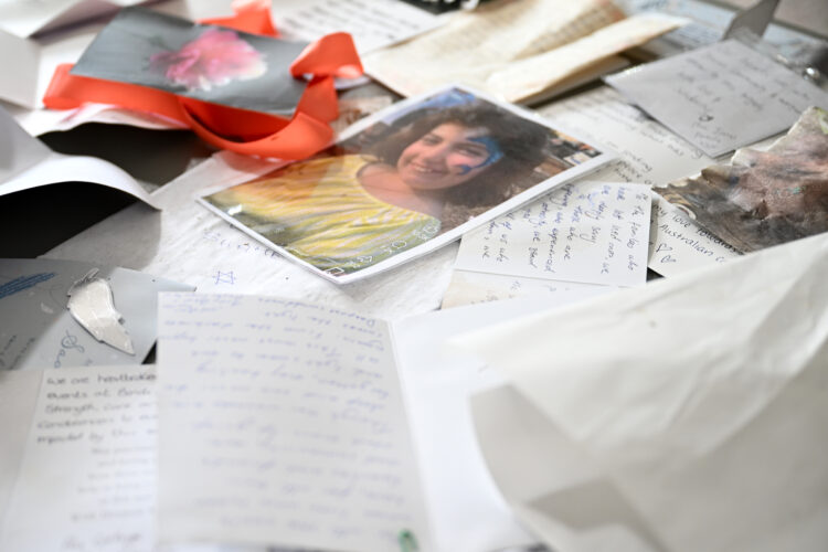 Vigil left at Bondi beach following the deadly attack. Photo: AAP